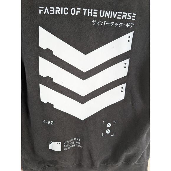 Fabric of the Universe Hoodie Sweatshirt Mens Large Black Cyber Core Y-82 - Picture 14 of 16